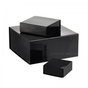 Černý potisk papírový karton Obaly Oblečení Nákupní dárková krabička